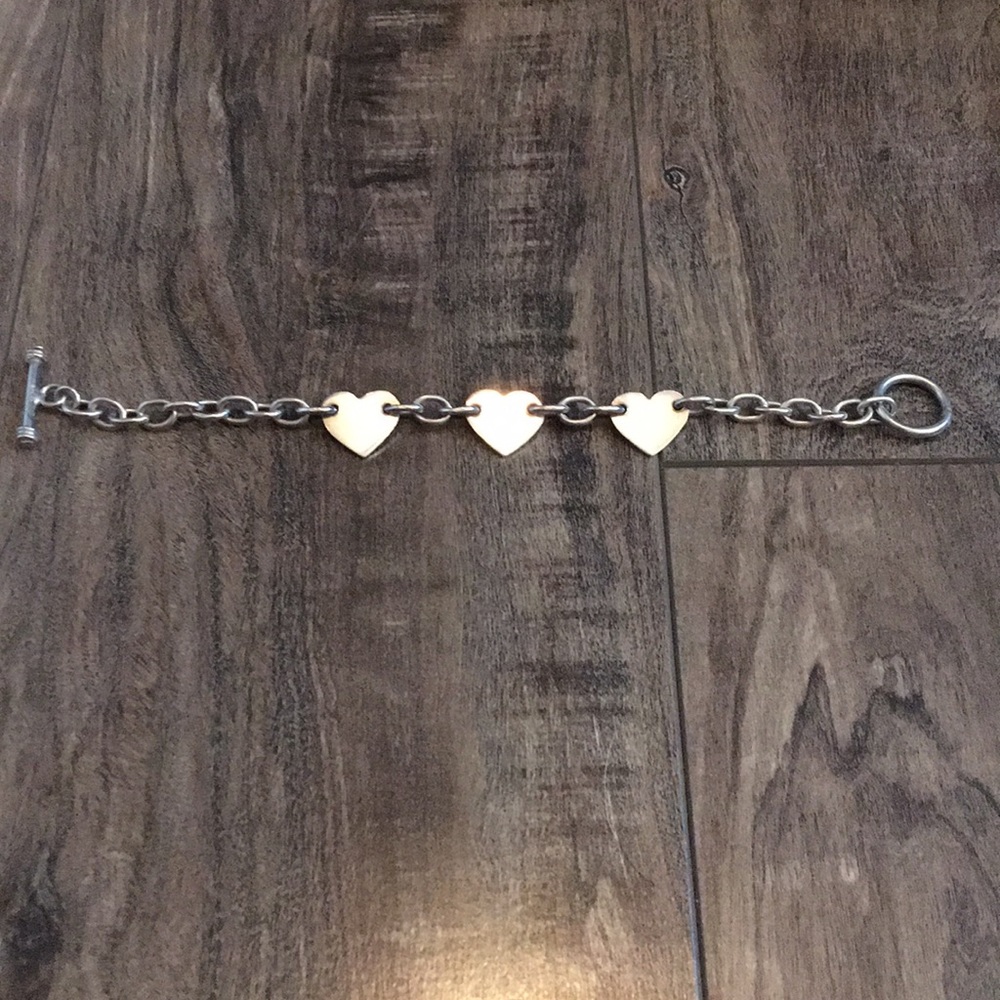 Hearts Chain Bracelet 925 Sterling Silver
